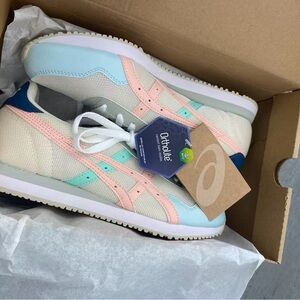 Asics Women's Sneakers - Cream, Pink, and Mint